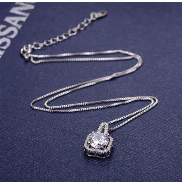Pendant Chain Statement Choker diamond necklace - Picture 2 of 10